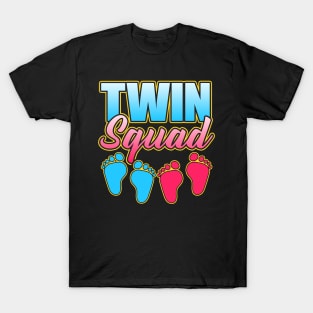 Cute & Funny Twin Squad Twinning Baby Announcement T-Shirt